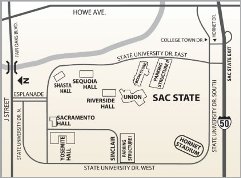 Sac State parking map